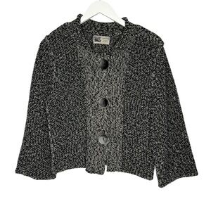 Habitat Knit Cardigan Sweater Jacket Black Gray